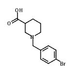 CAS#: 896046-60-9, 1-(4-Bromobenzyl)-3-piperidinecarboxylic acid