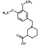 CAS#: 896046-80-3, 1-(3,4-Dimethoxybenzyl)-3-piperidinecarboxylic acid