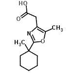 CAS 登录号：89724-35-6， [5-甲基-2-(1-甲基环己基)-1,3-恶唑-4-基]乙酸