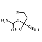 CAS 登录号：89850-56-6， 5-氯-3-甲基-1-戊炔-3-基氨基甲酸酯