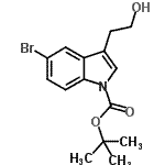 CAS#: 898746-62-8, 2-Methyl-2-propanyl 5-bromo-3-(2-hydroxyethyl)-1H-indole-1-carboxylate