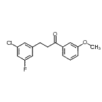 CAS 登录号：898750-16-8， 3-(3-氯-5-氟苯基)-1-(3-甲氧基苯基)-1-丙酮