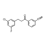 CAS#: 898750-25-9, 3-[3-(3-Chloro-5-fluorophenyl)propanoyl]benzonitrile