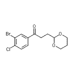 CAS#: 898757-20-5, 1-(3-Bromo-4-chlorophenyl)-3-(1,3-dioxan-2-yl)-1-propanone