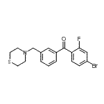 CAS#: 898763-52-5, (4-Bromo-2-fluorophenyl)[3-(4-thiomorpholinylmethyl)phenyl]methanone