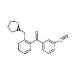 CAS 登录号：898774-23-7， 3-[2-(1-吡咯烷基甲基)苯甲酰基]苯甲腈