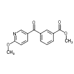 CAS 登录号：898786-05-5， 甲基3-[(6-甲氧基-3-吡啶基)羰基]苯甲酸酯