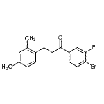 CAS 登录号：898794-20-2， 1-(4-溴-3-氟苯基)-3-(2,4-二甲基苯基)-1-丙酮