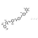CAS 登录号：89923-45-5， 三钠2-{3-甲基-4-[(4-{[4-({2-甲基-4-[(2,5,6-三氯-4-嘧啶基)氨基]苯基}偶氮)苯甲酰基]氨基}-2-磺酸苯基)偶氮]-5-氧代-4,5-二氢-1H-吡唑-1-基}-1,4-苯二磺酸酯