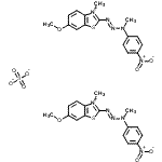 CAS#: 89923-58-0, Bis{6-methoxy-3-methyl-2-[(1E)-3-methyl-3-(4-nitrophenyl)-1-triazen-1-yl]-1,3-benzothiazol-3-ium} sulfate