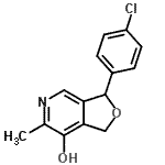 CAS#: 89943-82-8, 3-(4-Chlorophenyl)-6-methyl-1,3-dihydrofuro[3,4-c]pyridin-7-ol
