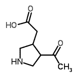 CAS 登录号：90088-22-5， (4-乙酰基-3-吡咯烷基)乙酸