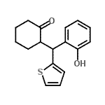 CAS#: 90128-15-7, 2-[(2-Hydroxyphenyl)(2-thienyl)methyl]cyclohexanone