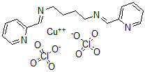 CAS 登录号：90149-40-9， N,N'-双(2-吡啶基亚甲基)-1,4-丁二胺 (N,N',N'',N''')-铜(II)二高氯酸盐