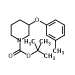 CAS#: 902836-20-8, 2-Methyl-2-propanyl 3-(3-methylphenoxy)-1-piperidinecarboxylate