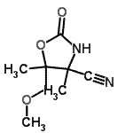 CAS#: 90434-75-6, 5-(Methoxymethyl)-4,5-dimethyl-2-oxo-1,3-oxazolidine-4-carbonitrile