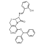 CAS#: 90467-27-9, Diphenylmethyl (6R,7R)-7-[(E)-(2-hydroxybenzylidene)amino]-3-(hydroxymethyl)-8-oxo-5-thia-1-azabicyclo[4.2.0]oct-2-ene-2-carboxylate