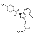 CAS#: 90481-80-4, Methyl (2E)-3-{4-bromo-1-[(4-methylphenyl)sulfonyl]-1H-indol-3-yl}acrylate