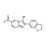 CAS#: 904814-03-5, 2-(1,3-Benzodioxol-5-yl)-3-bromo-6-nitroimidazo[1,2-a]pyridine