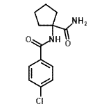 CAS 登录号：904816-29-1， N-(1-氨基甲酰环戊基)-4-氯苯甲酰胺