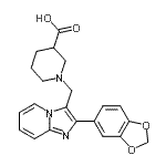 CAS#: 904816-43-9, 1-{[2-(1,3-Benzodioxol-5-yl)imidazo[1,2-a]pyridin-3-yl]methyl}-3-piperidinecarboxylic acid
