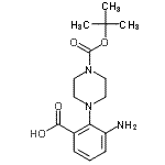 CAS#: 904818-03-7, 3-Amino-2-(4-{[(2-methyl-2-propanyl)oxy]carbonyl}-1-piperazinyl)benzoic acid