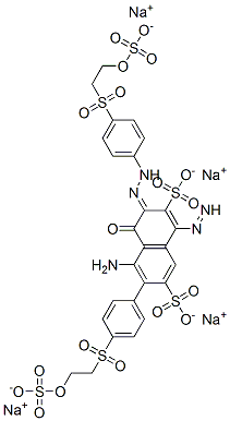 CAS 登录号：90598-98-4， (3Z)-5-氨基-4-氧代-6-[4-(2-磺酸氧乙基磺酰基)苯基]偶氮-3-[[4-(2-磺酸氧乙基磺酰基)苯基]肼亚基]萘-2,7-二磺酸四钠盐