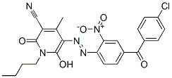 CAS#: 90729-40-1, 1-Butyl-5-[[4-(4-chlorobenzoyl)-2-nitrophenyl]azo]-1,2-dihydro-6-hydroxy-4-methyl-2-oxonicotinonitrile