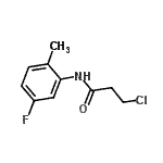 CAS 登录号：908494-83-7， 3-氯-N-(5-氟-2-甲基苯基)丙酰胺