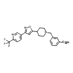 CAS#: 909662-41-5, 3-[(4-{3-[6-(Trifluoromethyl)-3-pyridinyl]-1,2,4-oxadiazol-5-yl}-1-piperidinyl)methyl]benzonitrile