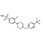 CAS#: 909666-61-1, 1-[2-Fluoro-4-(methylsulfonyl)phenyl]-4-{[6-(trifluoromethyl)-3-pyridinyl]methyl}piperazine