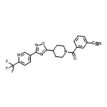 CAS#: 909675-88-3, 3-[(4-{3-[6-(Trifluoromethyl)-3-pyridinyl]-1,2,4-oxadiazol-5-yl}-1-piperidinyl)carbonyl]benzonitrile
