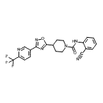 CAS#: 909677-17-4, N-(2-Cyanophenyl)-4-{3-[6-(trifluoromethyl)-3-pyridinyl]-1,2,4-oxadiazol-5-yl}-1-piperidinecarboxamide