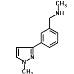 CAS 登录号：910037-12-6， N-甲基-1-[3-(1-甲基-1H-吡唑-3-基)苯基]甲胺
