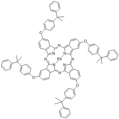 CAS#: 91083-54-4, [C,C,C,C-Tetrakis[4-(1-Methyl-1-Phenylethyl)Phenoxy]-29H,31H-Phthalocyaninato]-Lead