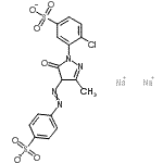 CAS#: 91101-24-5, Disodium 4-chloro-3-{3-methyl-5-oxo-4-[(4-sulfonatophenyl)diazenyl]-4,5-dihydro-1H-pyrazol-1-yl}benzenesulfonate