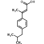 CAS 登录号：91121-60-7， (2E)-3-(4-异丁基苯基)-2-丁烯酸