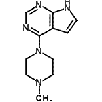 CAS#: 91338-54-4, 4-(4-Methyl-1-piperazinyl)-1H-pyrrolo[2,3-d]pyrimidine