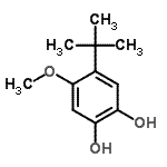 CAS#: 91352-66-8, 4-Methoxy-5-(2-methyl-2-propanyl)-1,2-benzenediol