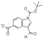 CAS 登录号：914349-06-7， 3-甲酰基-5-硝基-1H-吲哚-1-羧酸叔丁酯