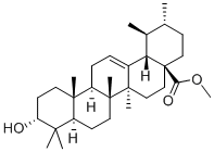 CAS 登录号：915-32-2， 3-羟基-(3alpha)-乌苏-12-烯-28-酸甲酯