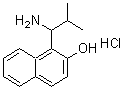 CAS 登录号：915781-03-2， 1-(1-氨基-2-甲基丙基)-2-萘酚盐酸盐(1:1)
