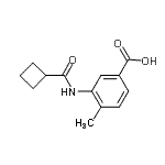 CAS 登录号：915921-04-9， 3-[(环丁基羰基)氨基]-4-甲基苯甲酸