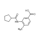CAS#: 915923-57-8, 3-[(Cyclopentylcarbonyl)amino]-4-methylbenzoic acid
