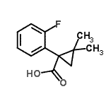 CAS 登录号：915923-90-9， 1-(2-氟苯基)-2,2-二甲基环丙烷羧酸