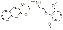 CAS 登录号：91677-51-9， 2-((2-(2,6-二甲氧基苯氧基)乙基氨基)甲基)-1,4-二恶烷并[2,3-b]萘