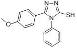 CAS 登录号：91759-68-1， 5-(4-甲氧基苯基)-4-苯基-4H-[1,2,4]三唑-3-硫醇