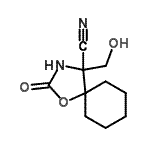 CAS 登录号：91761-29-4， 4-(羟基甲基)-2-氧代-1-氧杂-3-氮杂螺[4.5]癸烷-4-甲腈