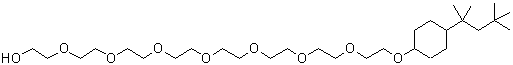 CAS#: 92046-34-9, 23-{[4-(2,4,4-Trimethyl-2-pentanyl)cyclohexyl]oxy}-3,6,9,12,15,18,21-heptaoxatricosan-1-ol