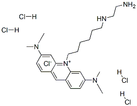CAS 登录号：92220-84-3， 10-(6-((2-氨基乙基)氨基)己基)-3,6-双(二甲基氨基)吖啶鎓氯化物四盐酸盐